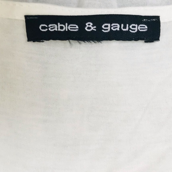 🎀Cable & Gauge XL Embroidered Lace Front White Ladies Sleeveless Top - Picture 4 of 5